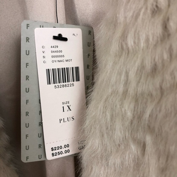 ANTHROPOLOGIE Plus Faux Fur Teddy Coat Noel 1X - Picture 5 of 8